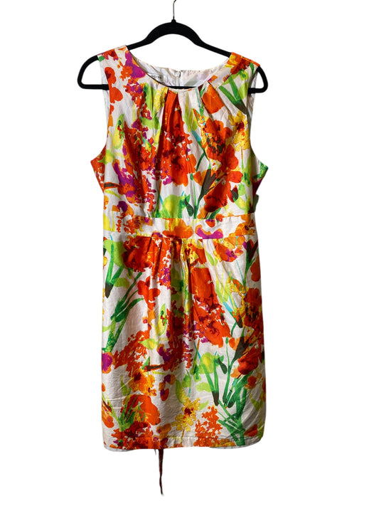 Dress Casual Midi By Evan-picone In Multi-colored, Size: Xl