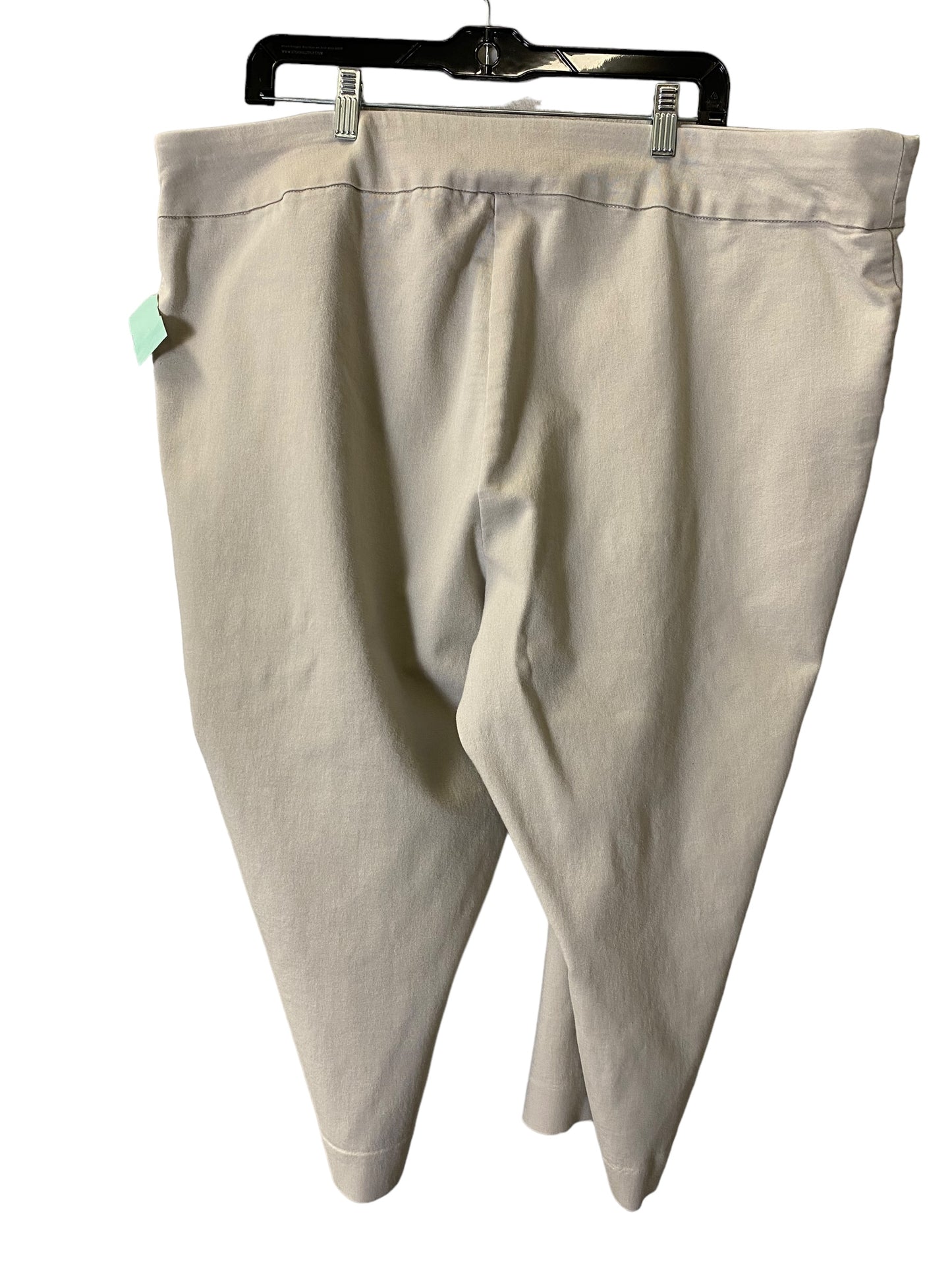 Pants Cropped By Croft And Barrow In Ivory, Size: 22