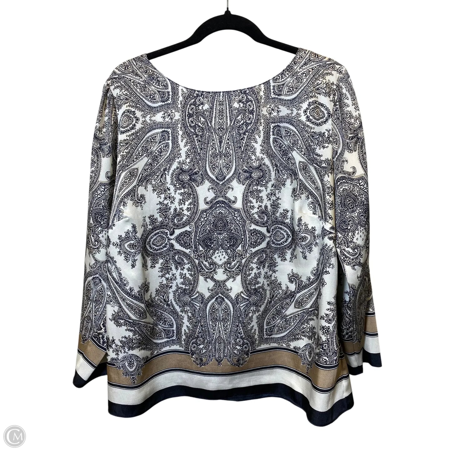 Top Long Sleeve By Talbots In Paisley Print, Size: Xl