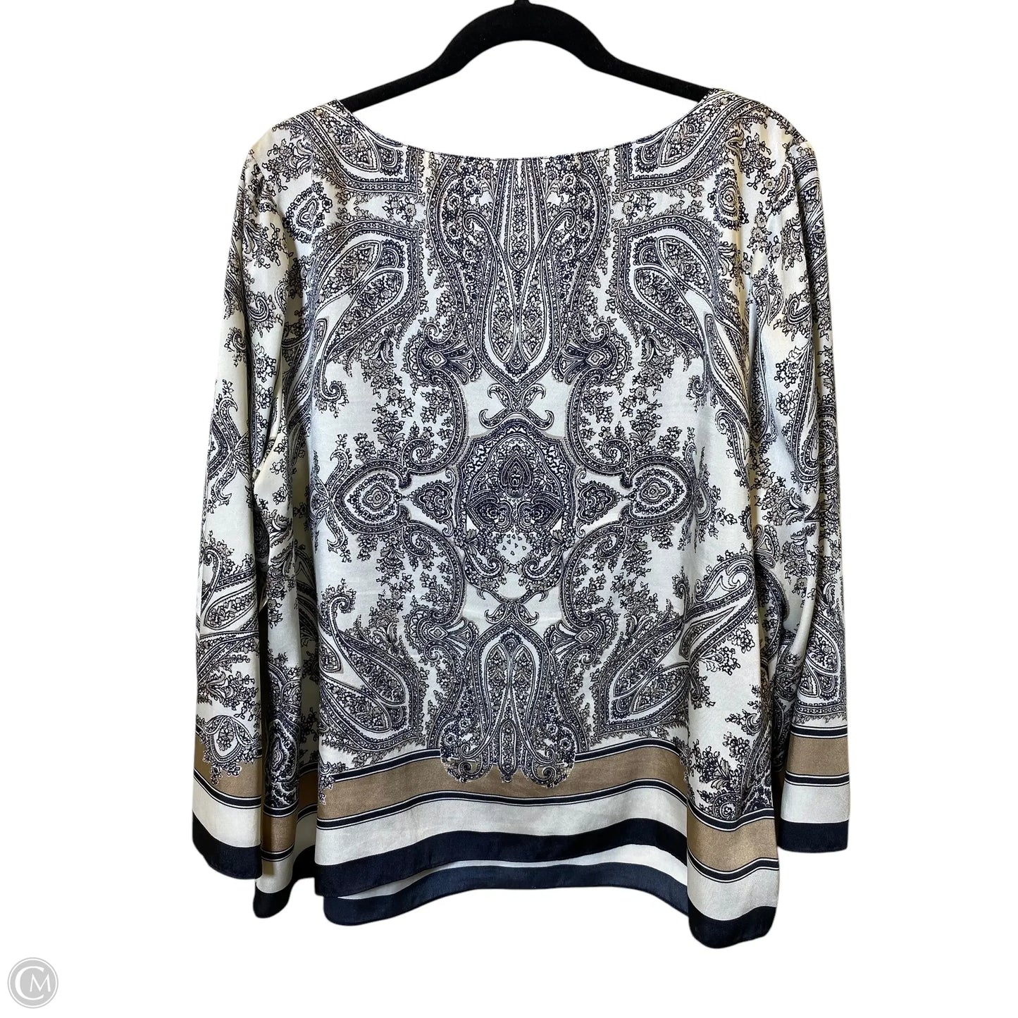 Top Long Sleeve By Talbots In Paisley Print, Size: Xl