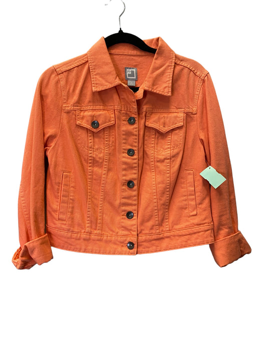 Jacket Denim By Jcp In Orange, Size: M