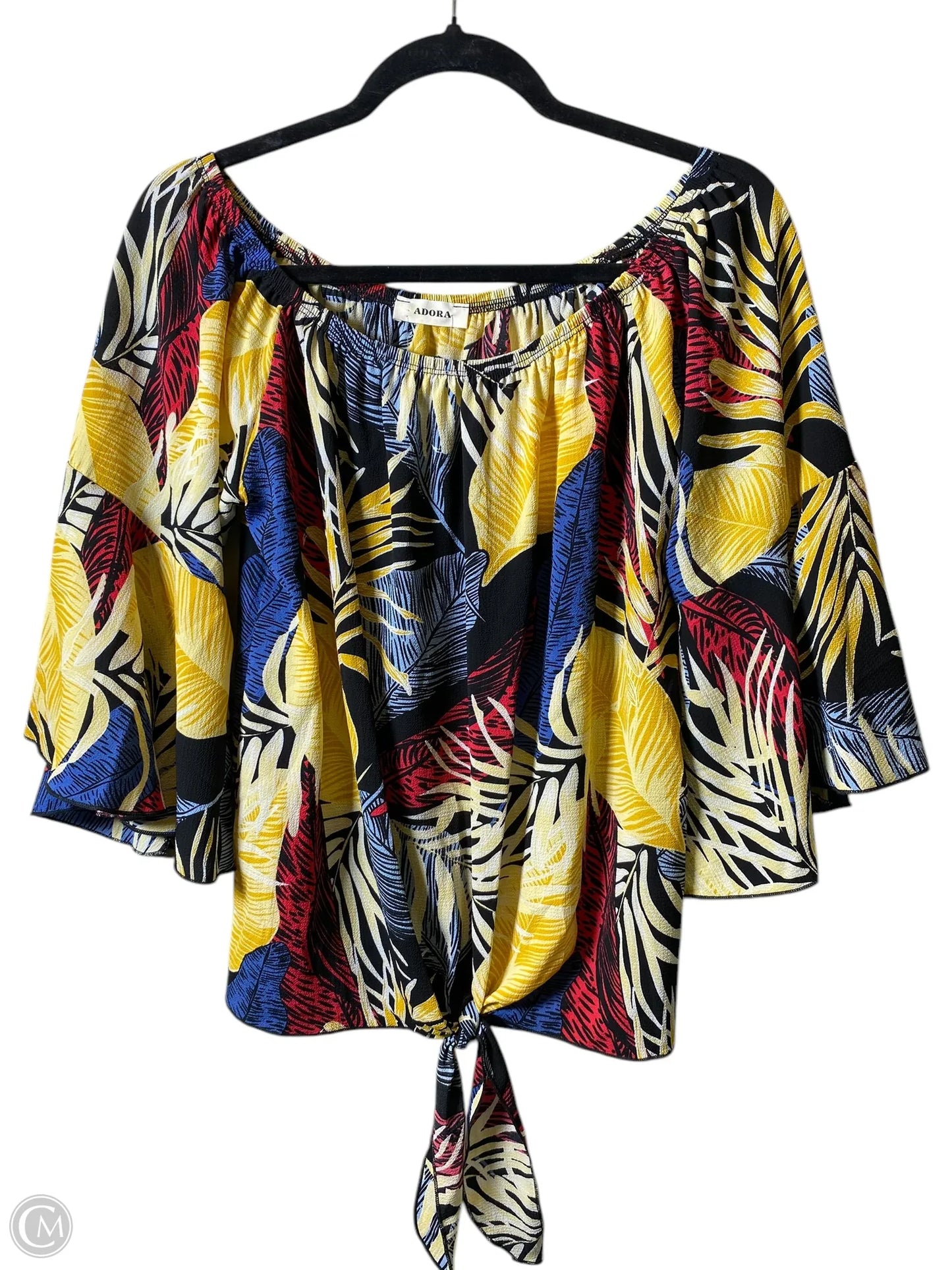 Top 3/4 Sleeve By Adore In Floral Print, Size: M