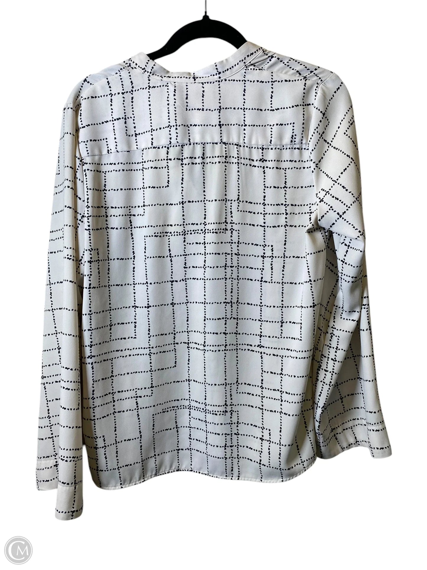 Top Long Sleeve By Prologue In Black & White, Size: M