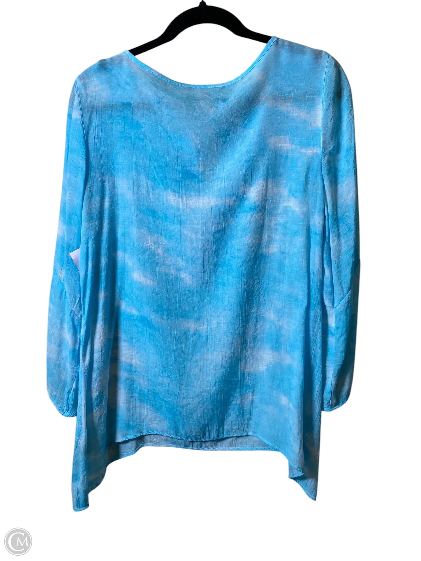 Top Long Sleeve By Zac And Rachel In Aqua, Size: M