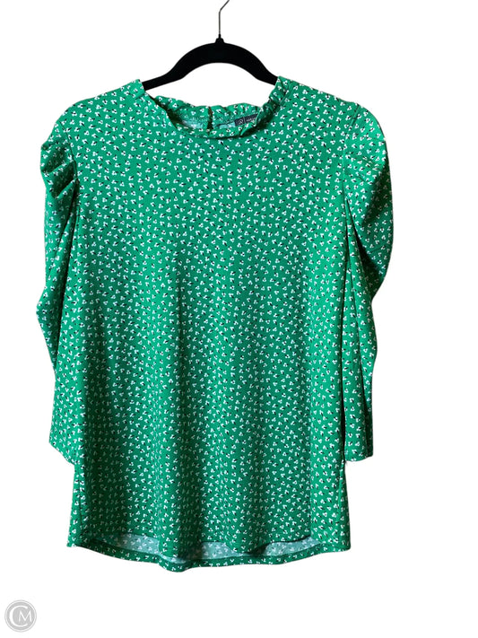 Top Long Sleeve By Adrianna Papell In Green, Size: M