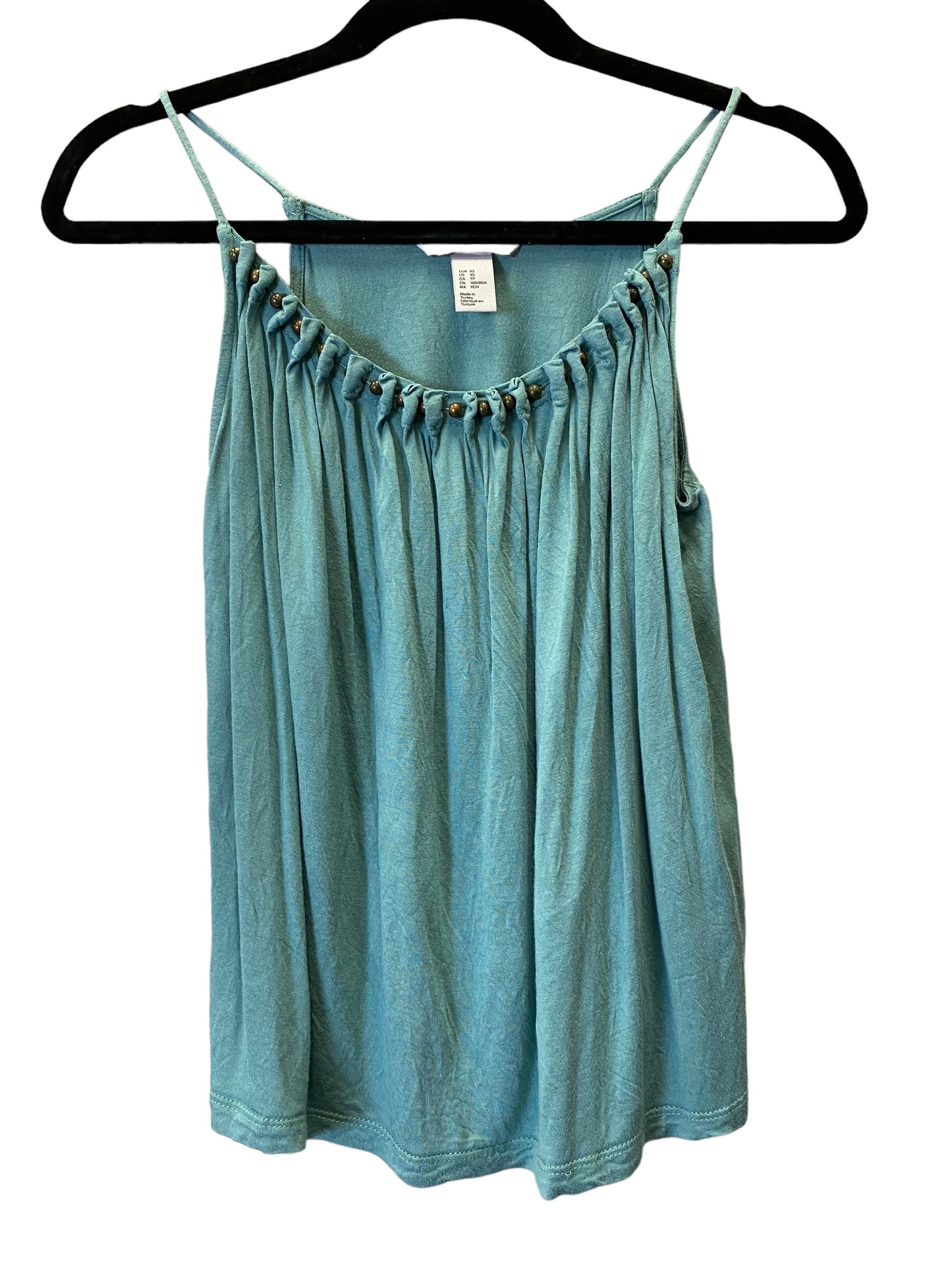 Green Top Sleeveless H&m, Size Xs