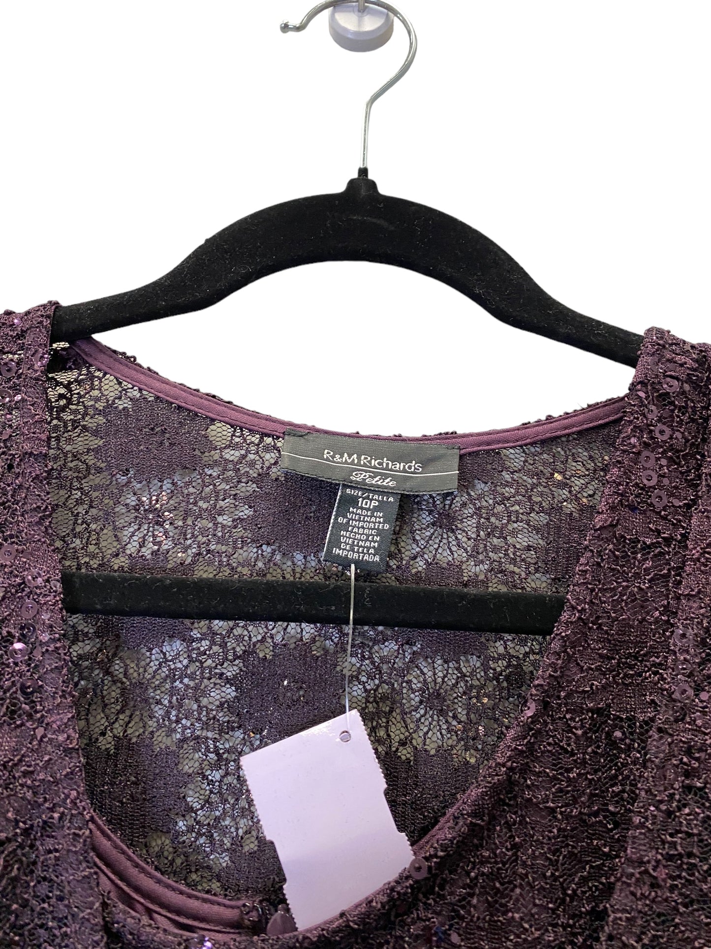 Dress Set 2pc By R And M Richards In Purple, Size: M