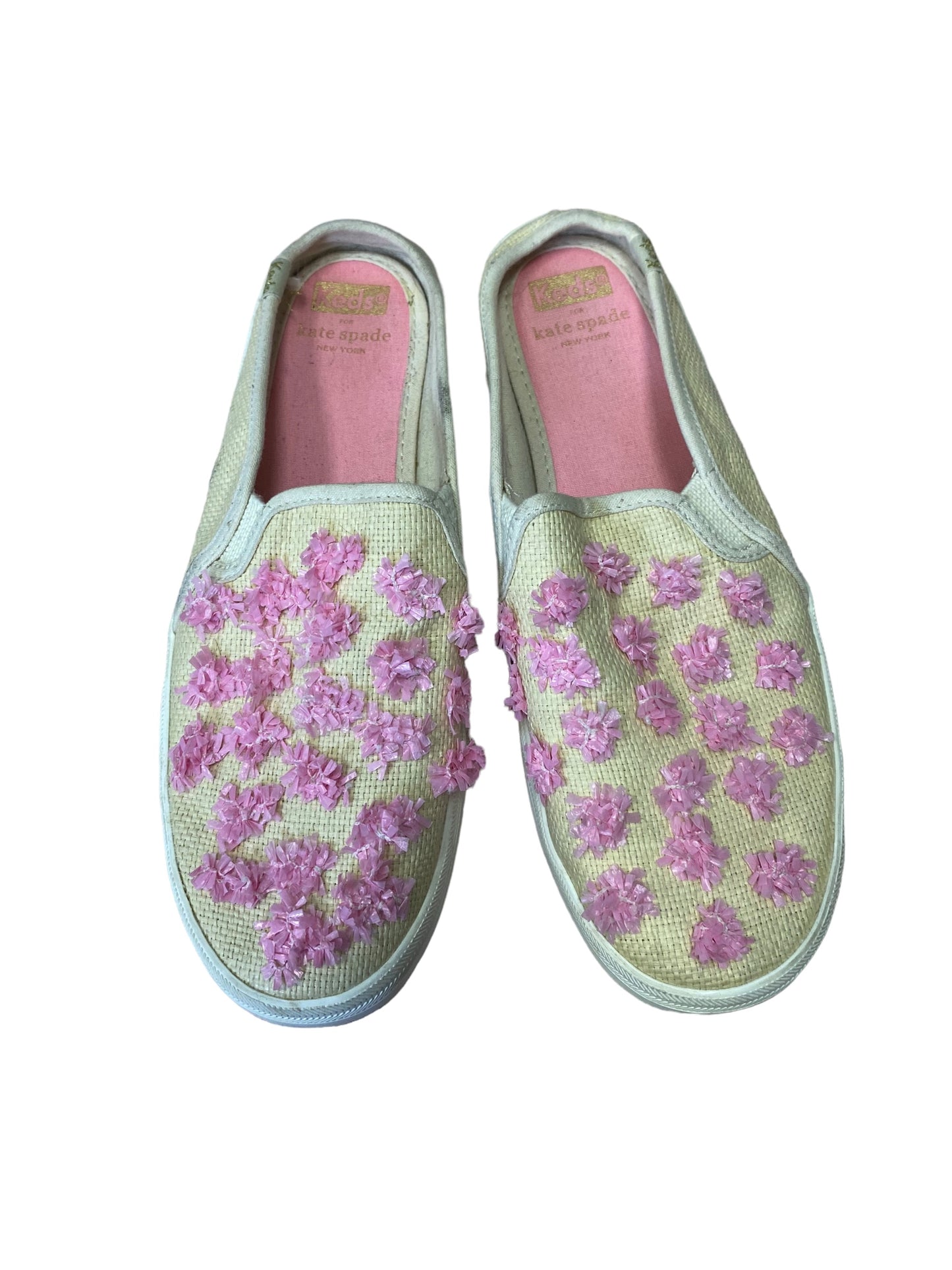 Shoes Flats By Keds In Cream & Pink, Size: 8