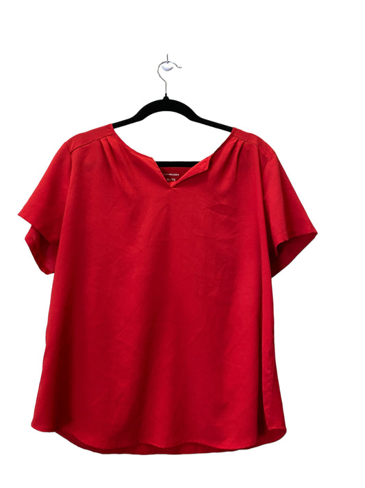 Top Short Sleeve Basic By Van Heusen In Red, Size: Xl