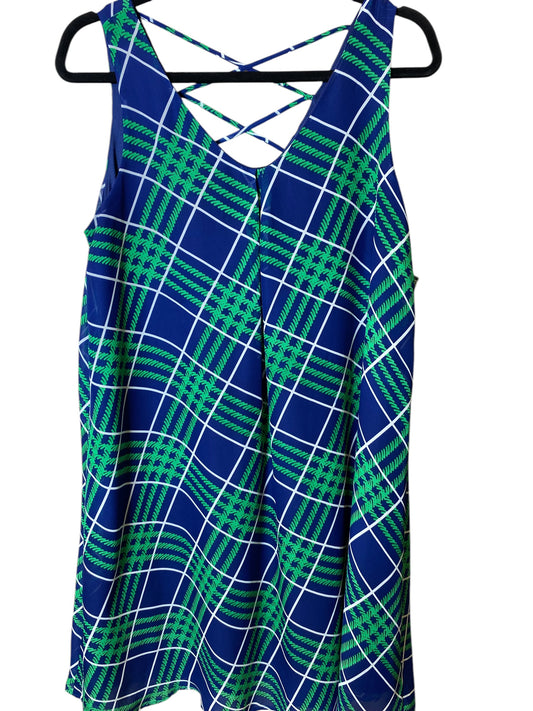 Dress Casual Midi By Corso Como In Blue & Green, Size: M