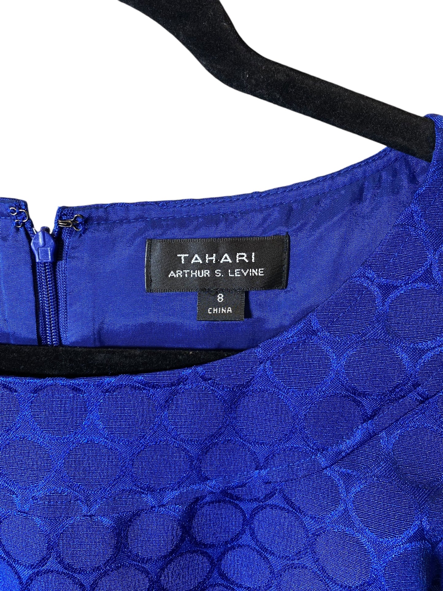 Dress Work By Tahari By Arthur Levine In Blue, Size: M