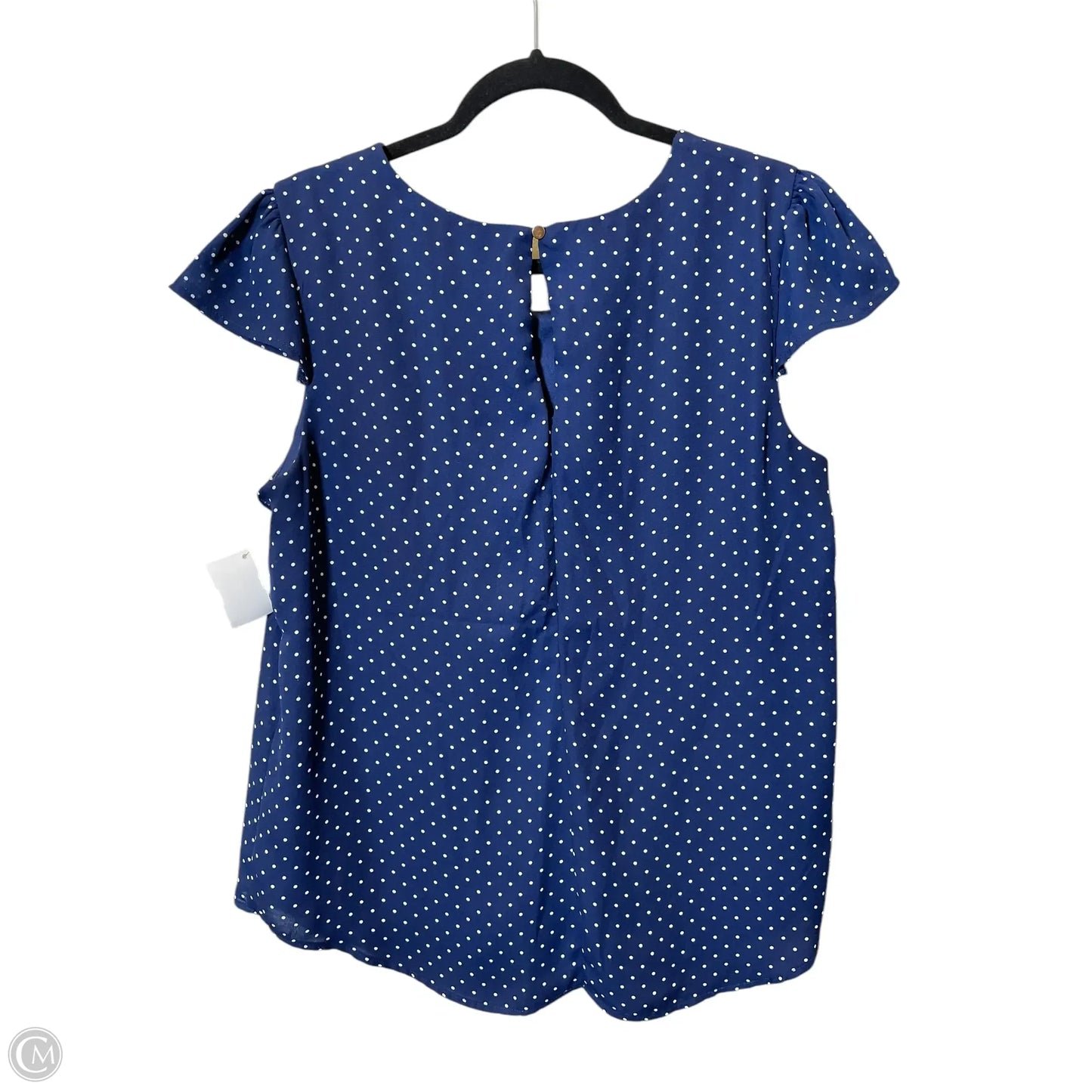 Top Short Sleeve By Cmc In Polkadot Pattern, Size: L