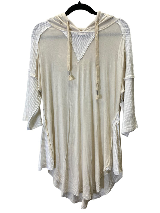 Cream & White Top Short Sleeve Pol, Size S