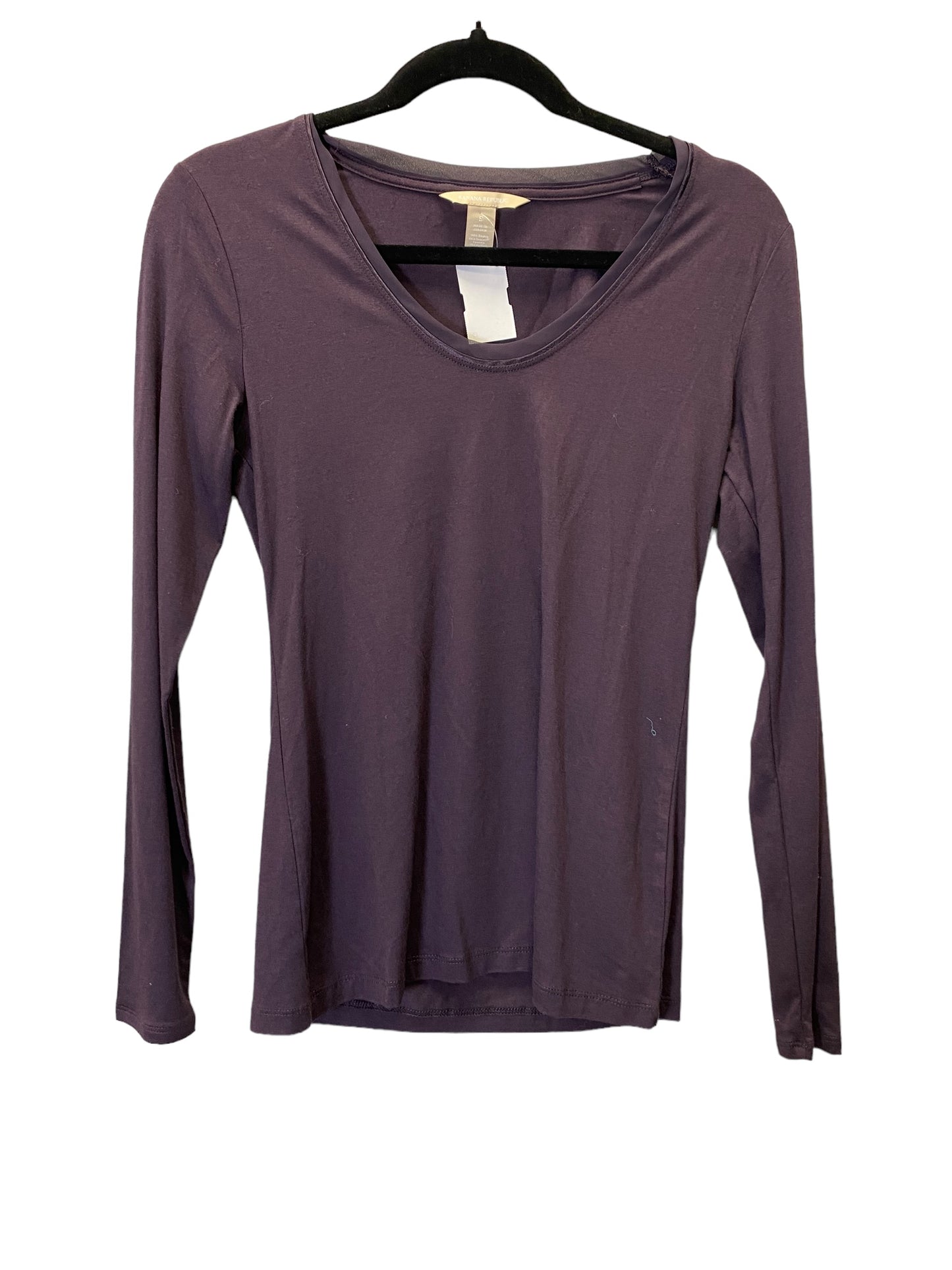 Purple Top Long Sleeve Basic Banana Republic, Size S