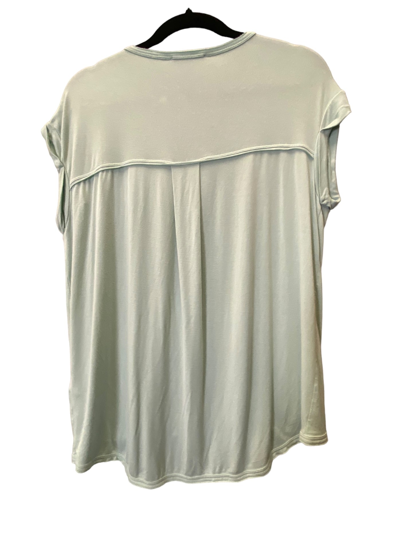 Top Short Sleeve Basic By Tahari By Arthur Levine In Aqua, Size: S