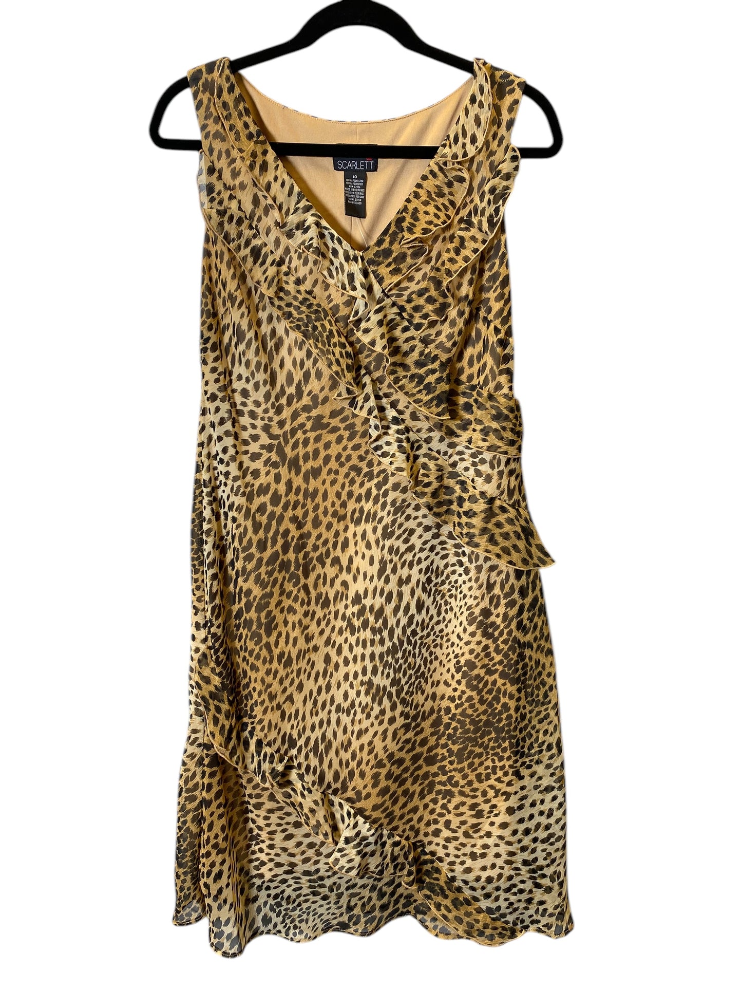 Dress Casual Midi By Scarlett In Animal Print, Size: M