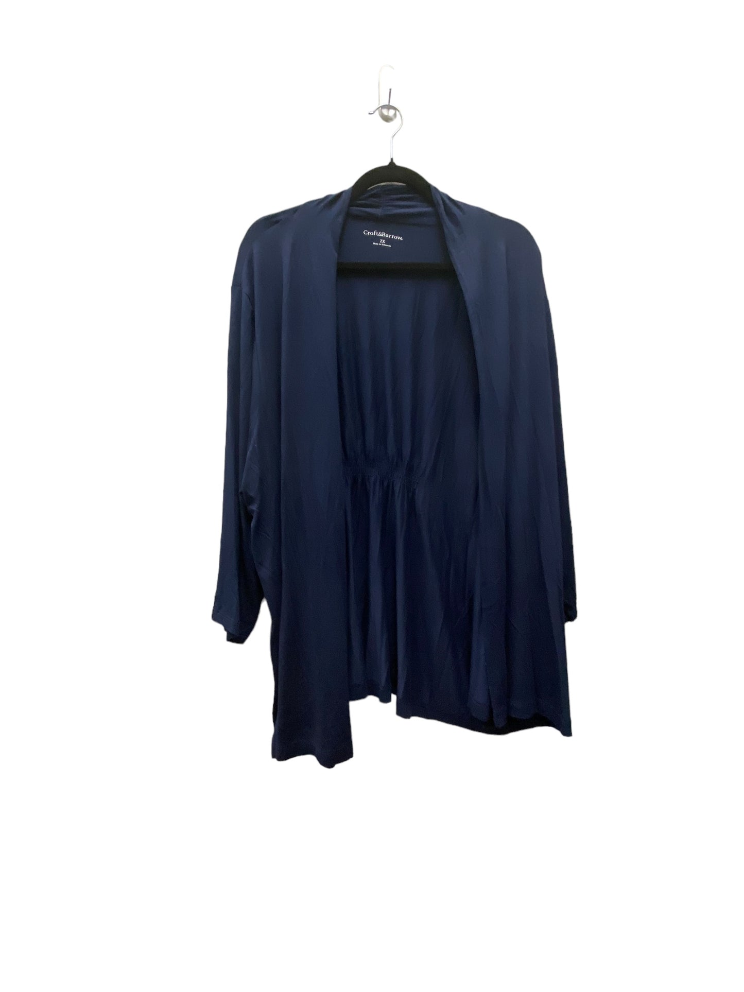 Cardigan By Croft And Barrow In Navy, Size: 2x