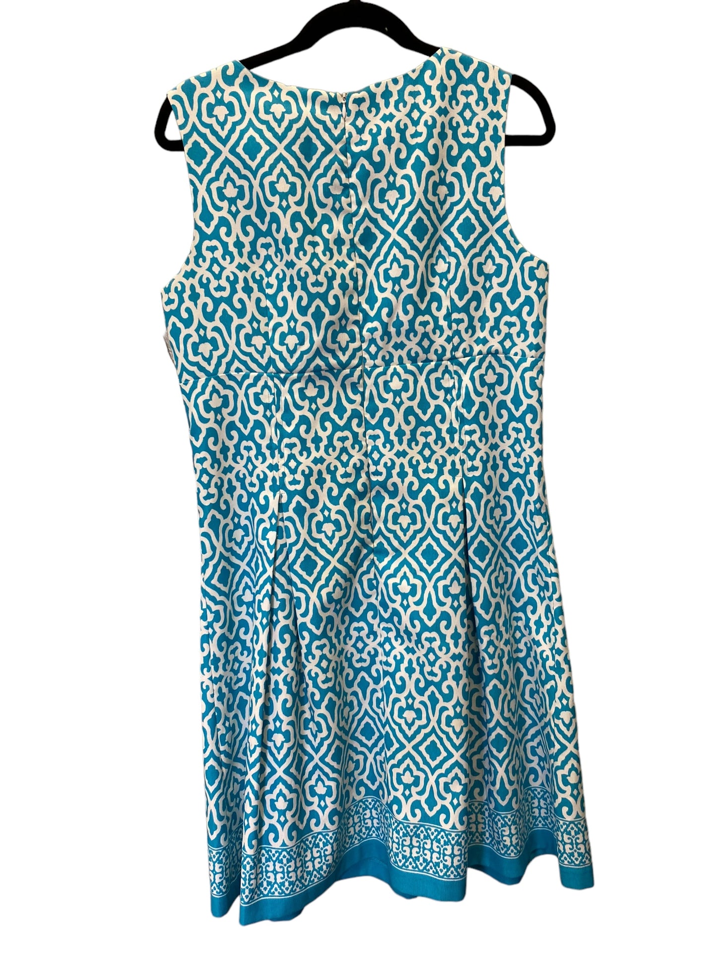 Dress Casual Midi By Dannyandnicole In Blue & White, Size: L