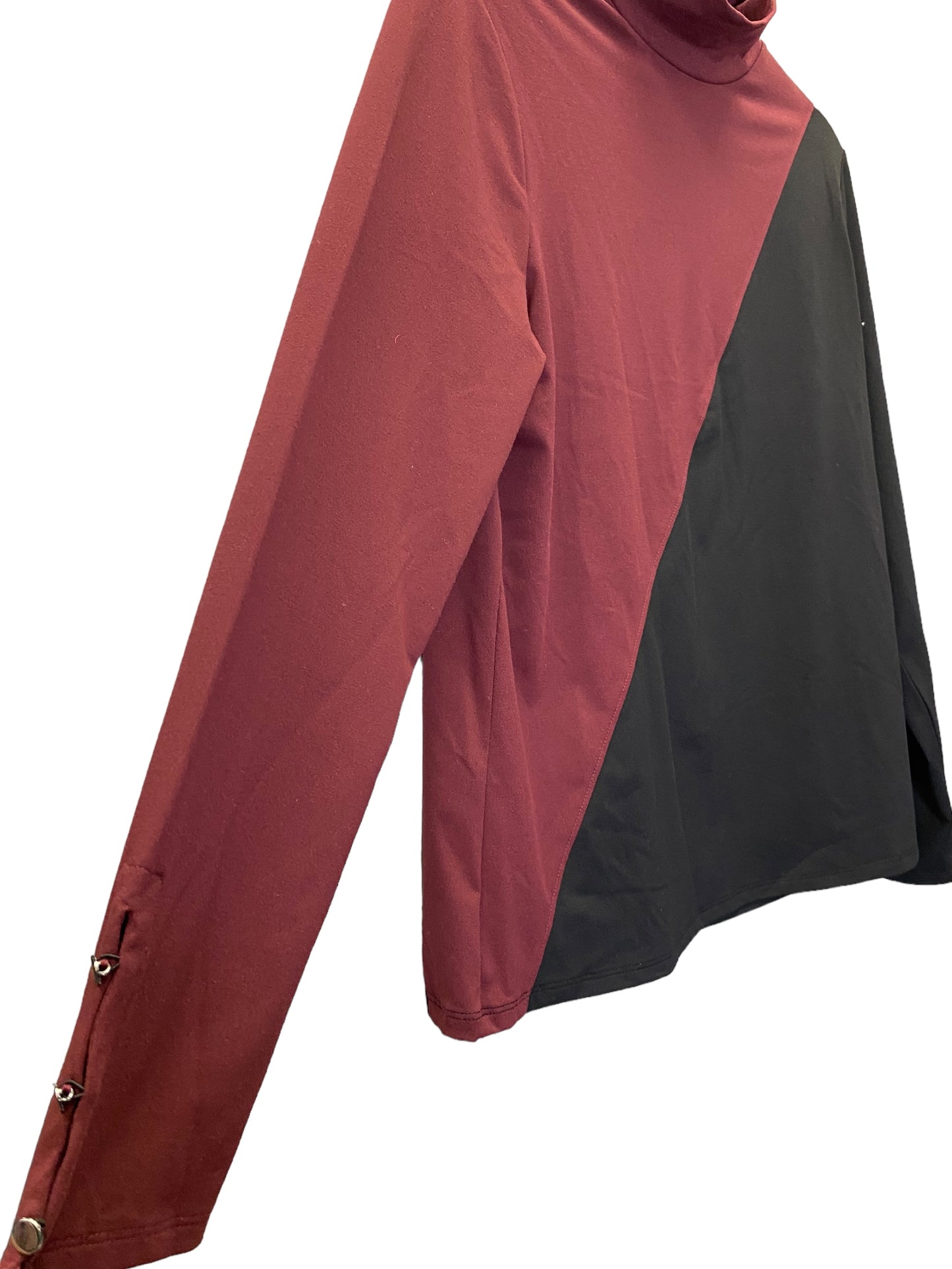 Black & Red Top Long Sleeve Investments, Size S