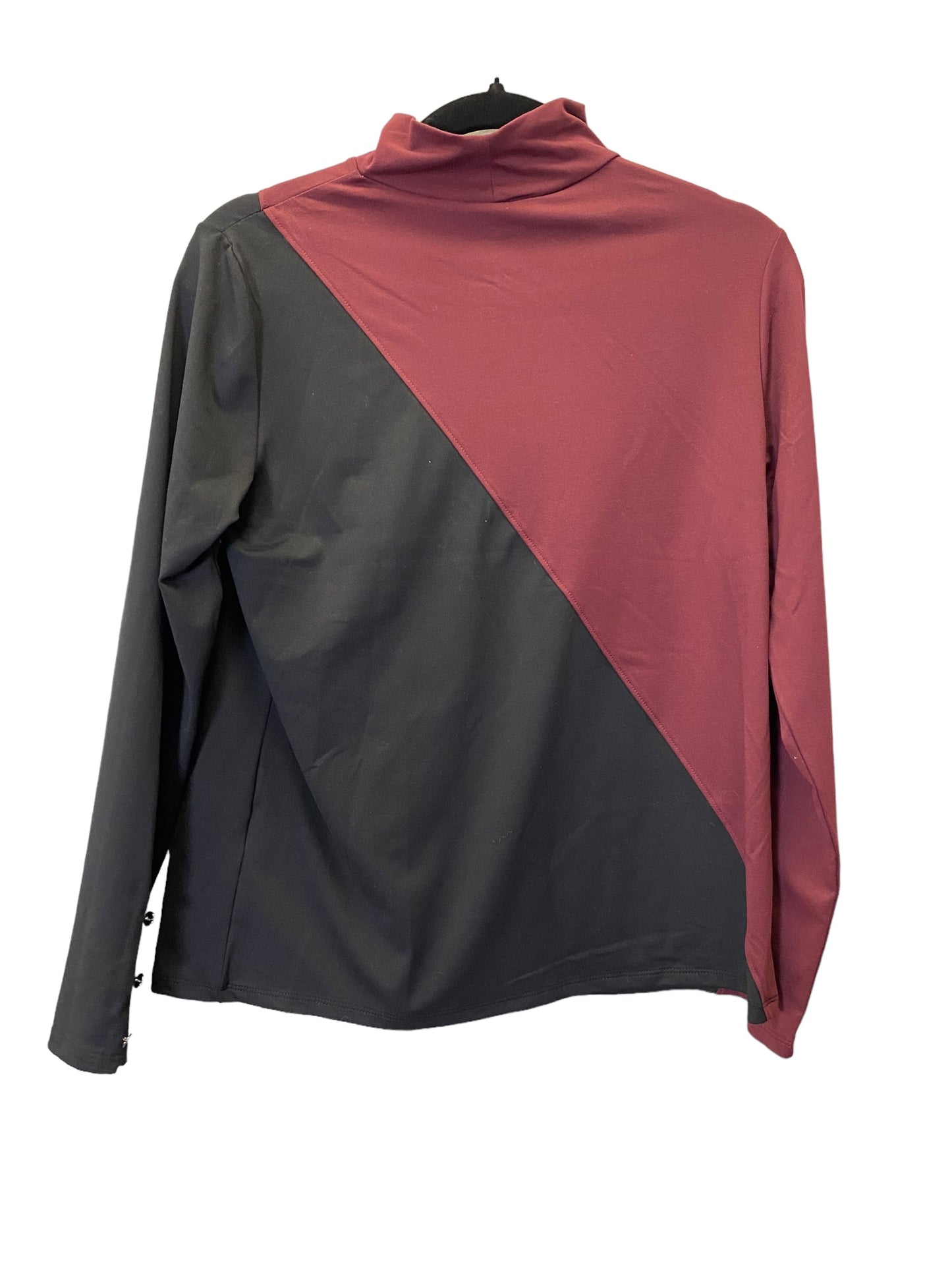 Black & Red Top Long Sleeve Investments, Size S