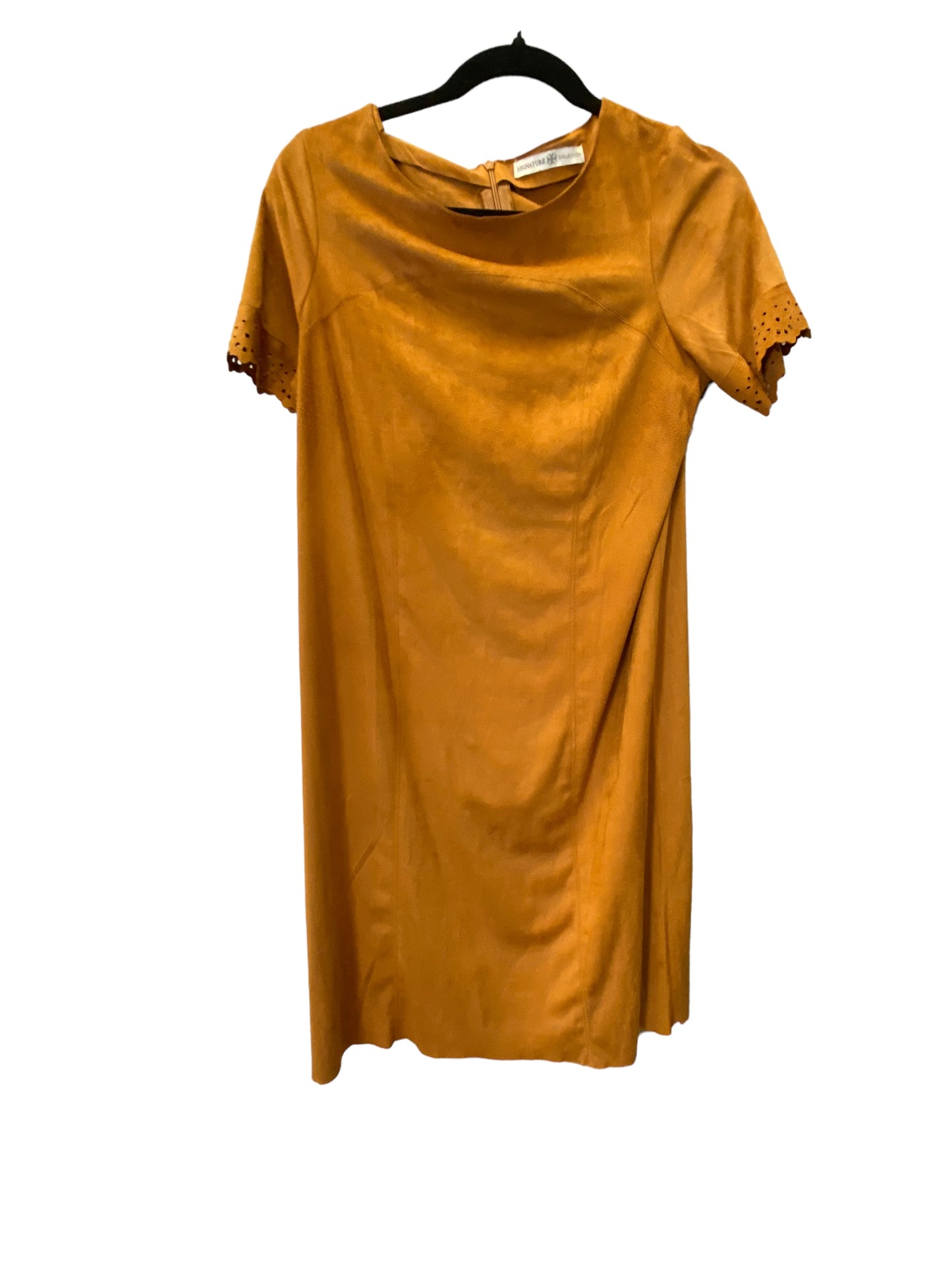 Dress Casual Midi By Signature Collection In Bronze, Size: S