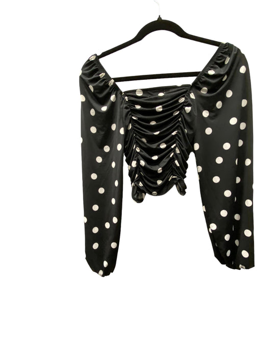 Top Long Sleeve By Abound In Black & White, Size: Xs