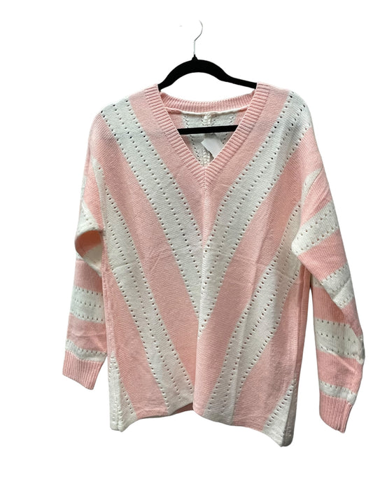 Pink & White Sweater Cmc, Size M