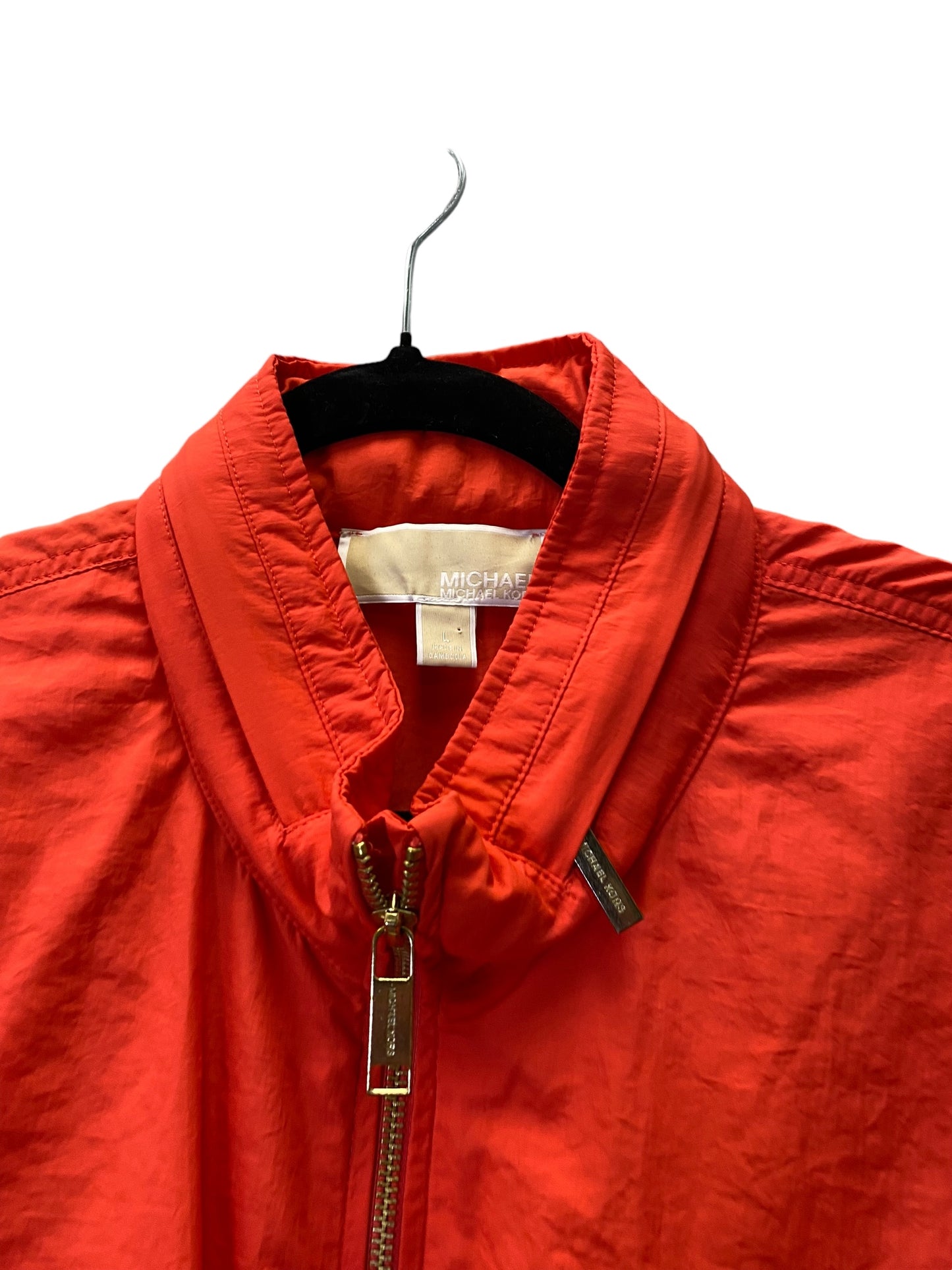 Jacket Windbreaker By Michael By Michael Kors In Orange, Size: L