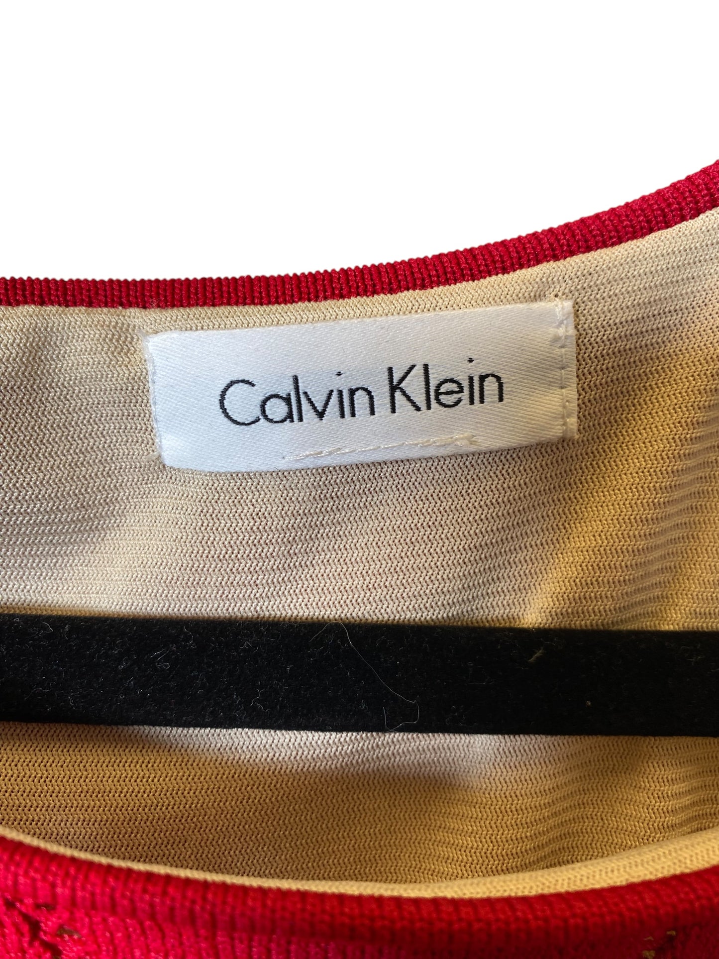 Dress Work By Calvin Klein In Red, Size: L