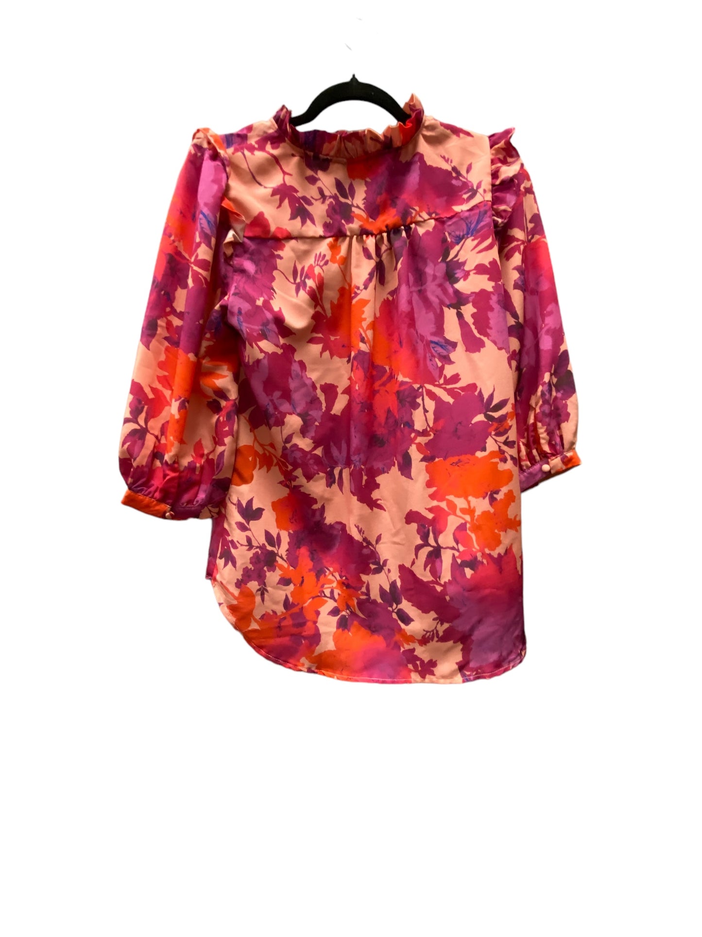 Blouse Short Sleeve By First Love In Multi-colored, Size: L