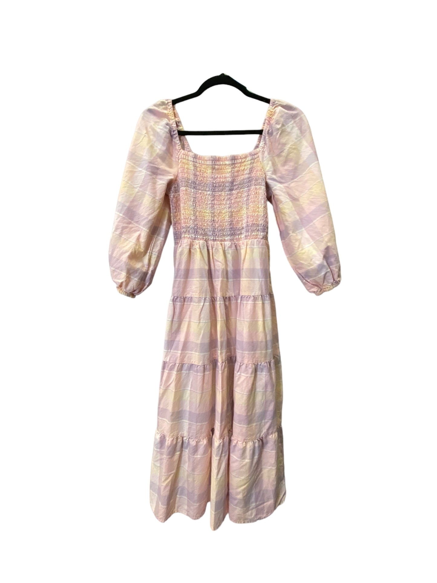 Dress Casual Midi By Time And Tru In Plaid Pattern, Size: S