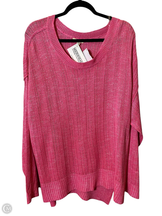 Sweater By Kori America In Pink, Size: Xl