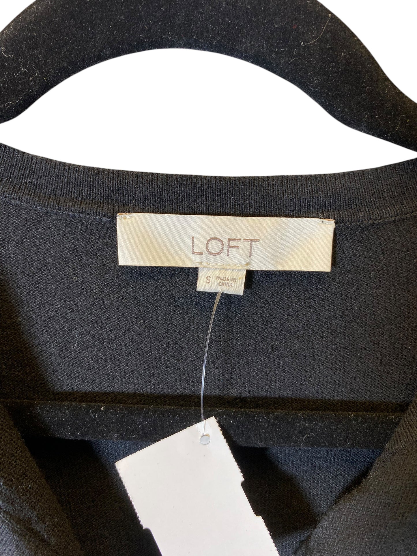 Sweater Cardigan By Loft In Black, Size: S