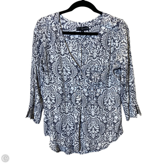 Blouse 3/4 Sleeve By Fred David In Paisley Print, Size: M