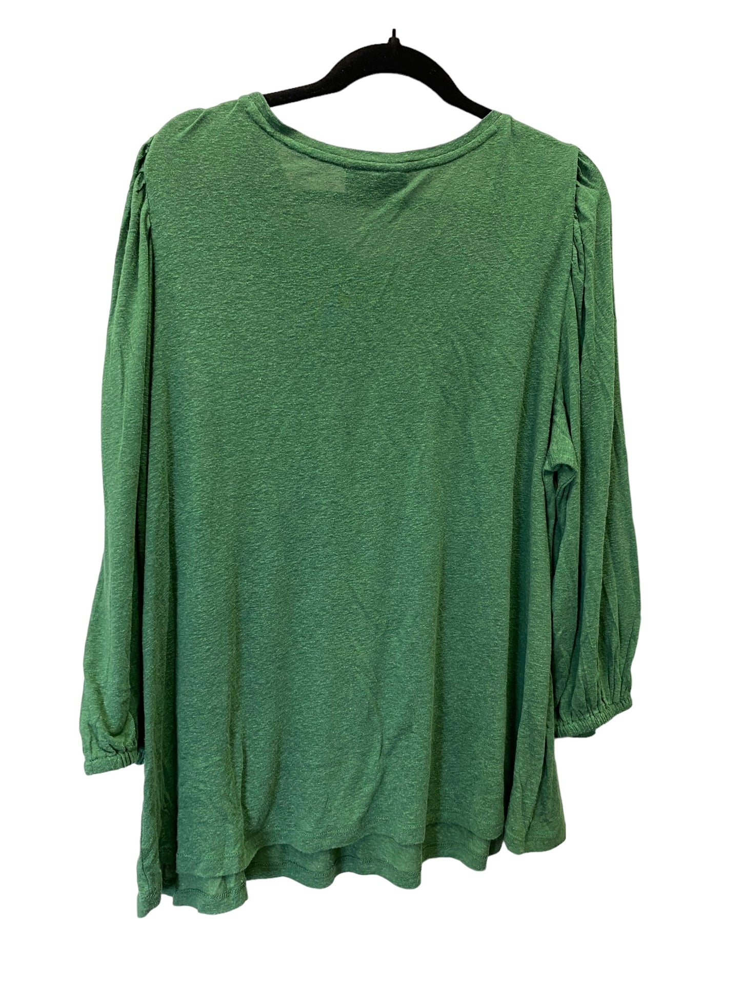 Top 3/4 Sleeve By Lane Bryant In Green, Size: 1x