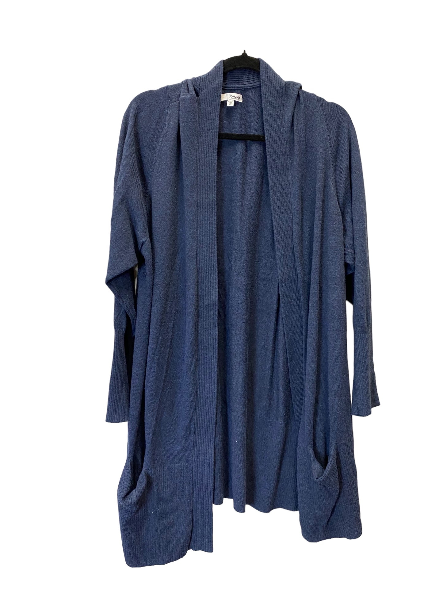 Sweater Cardigan By Sonoma In Navy, Size: 2x