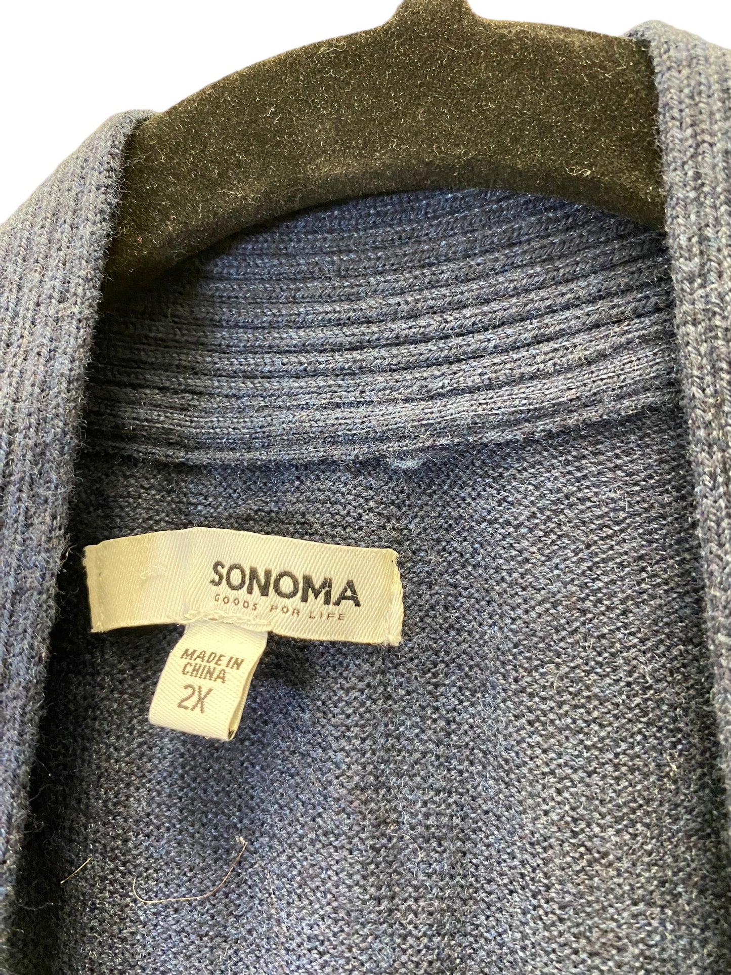 Sweater Cardigan By Sonoma In Navy, Size: 2x