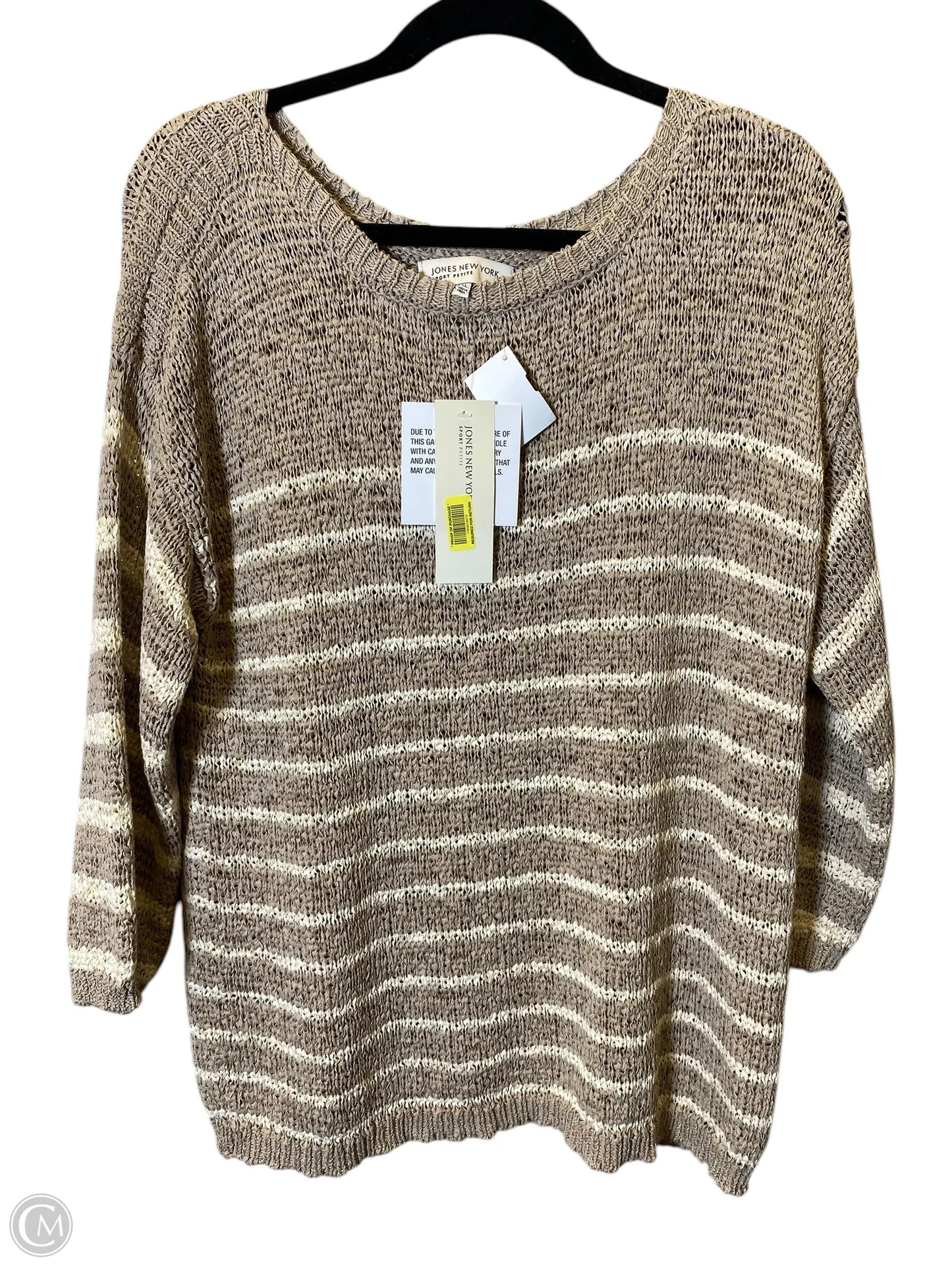 Sweater By Jones New York In Taupe, Size: Xl