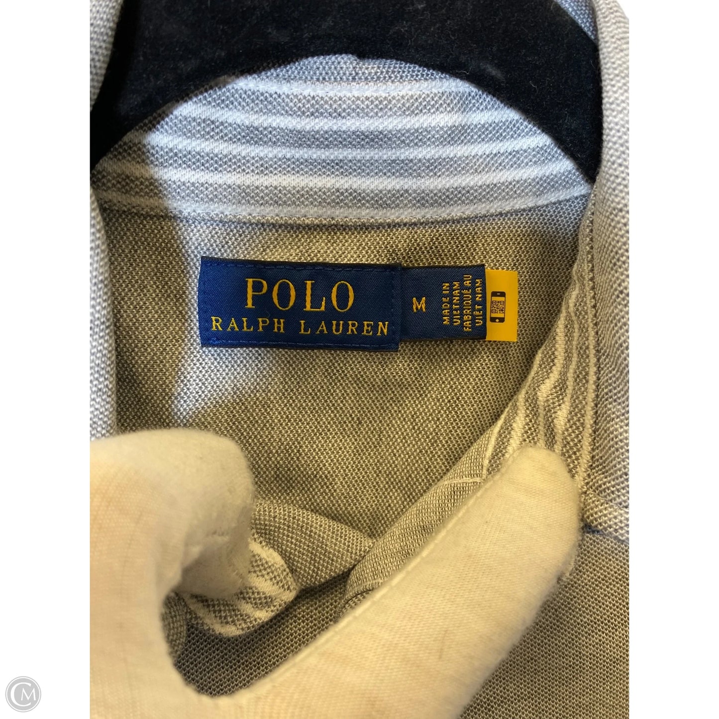 Blouse Long Sleeve By Polo Ralph Lauren In Grey, Size: M
