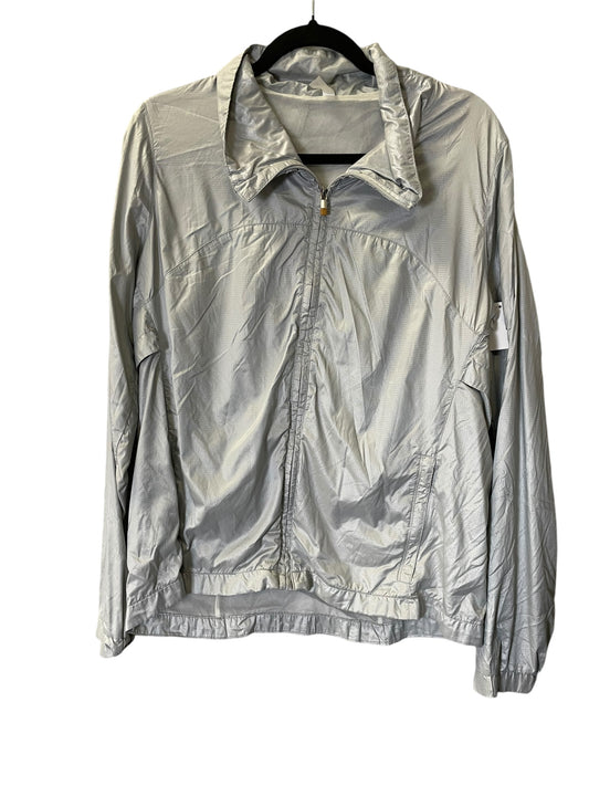 Jacket Windbreaker By Gapfit In Grey, Size: L