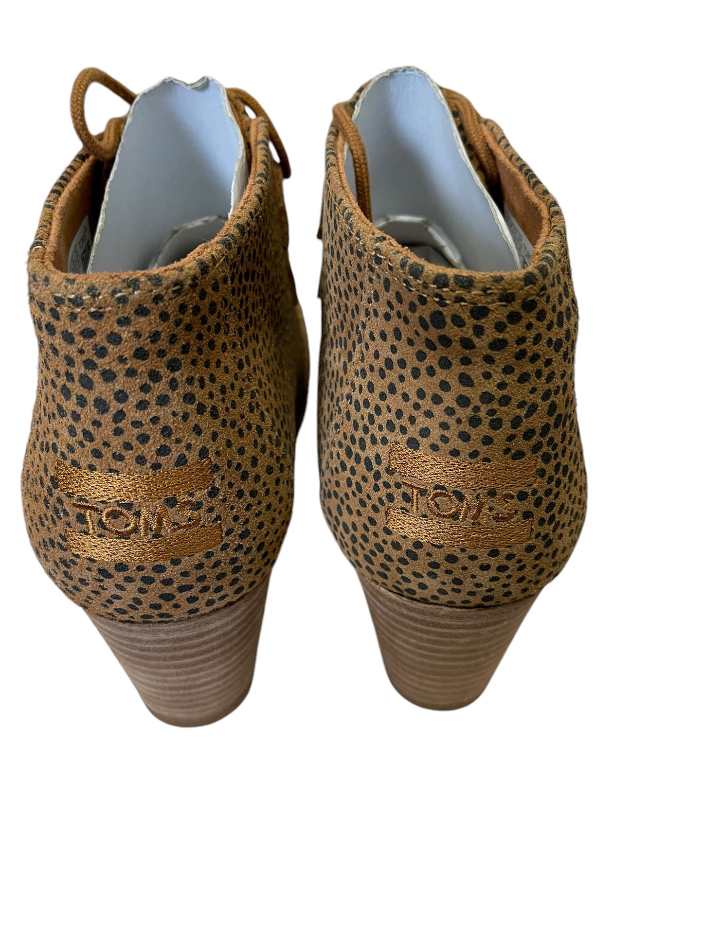 Boots Ankle Heels By Toms In Animal Print, Size: 7