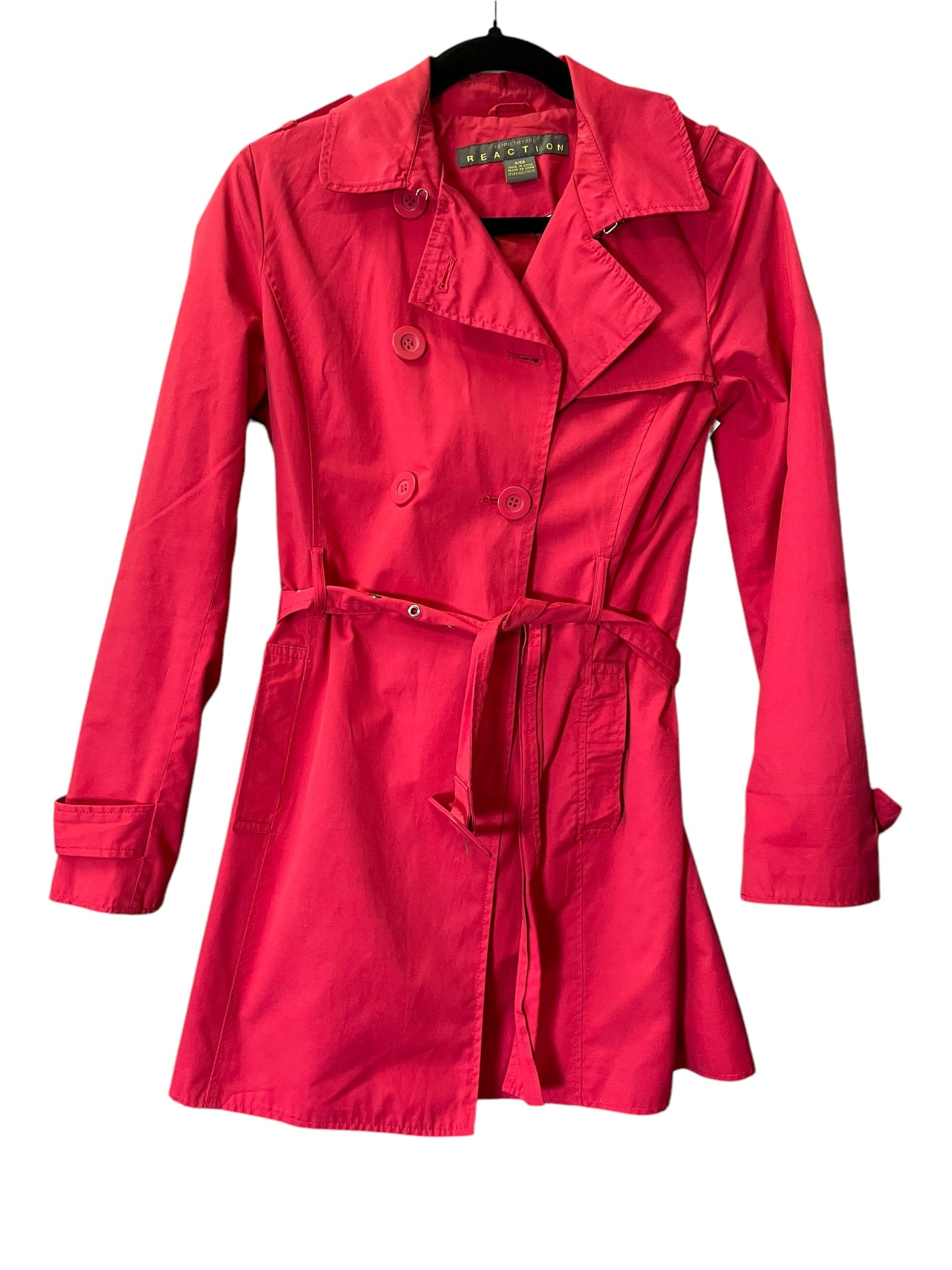 Coat Trench Coat By Kenneth Cole In Pink, Size: S