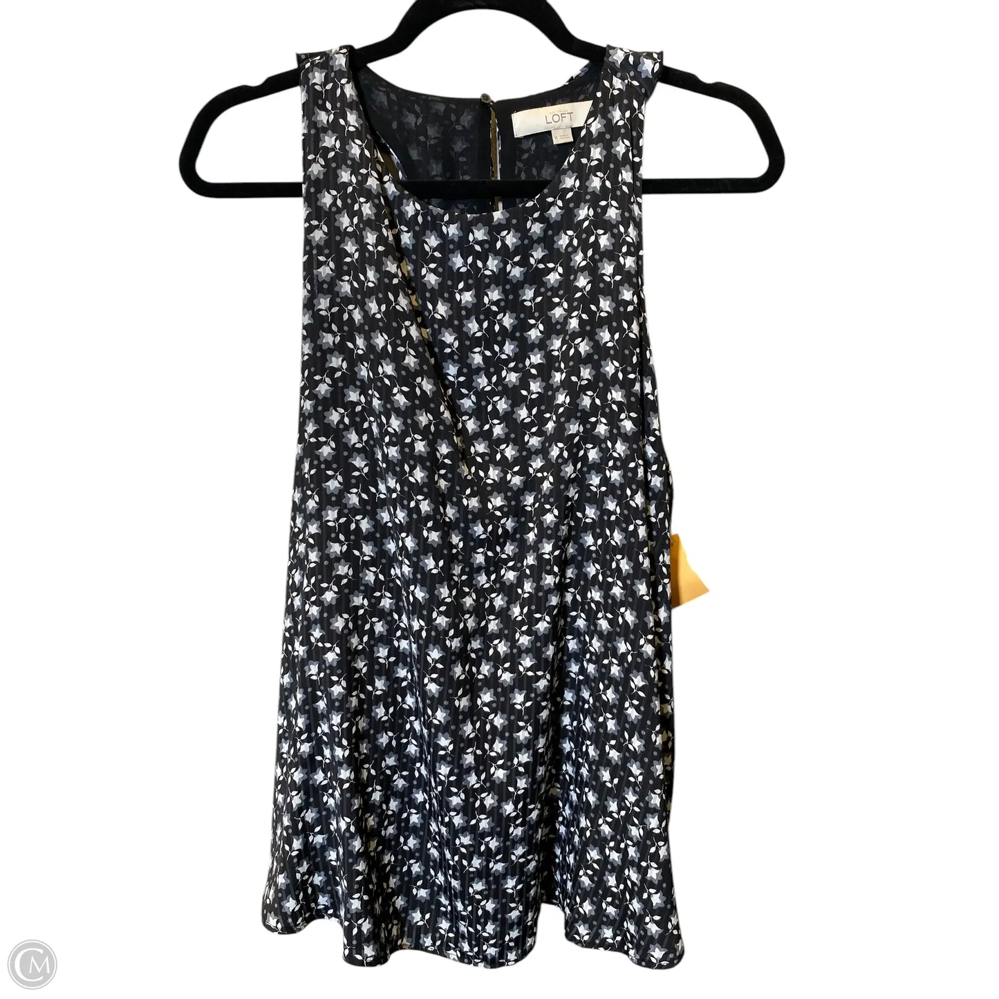 Top Sleeveless By Loft In Floral Print, Size: M