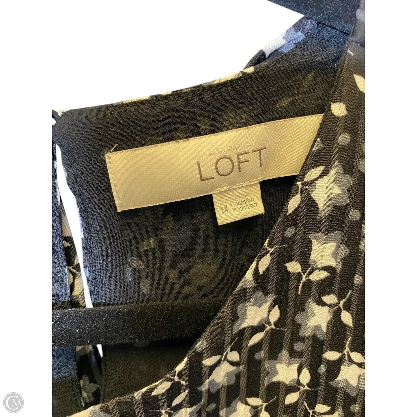 Top Sleeveless By Loft In Floral Print, Size: M