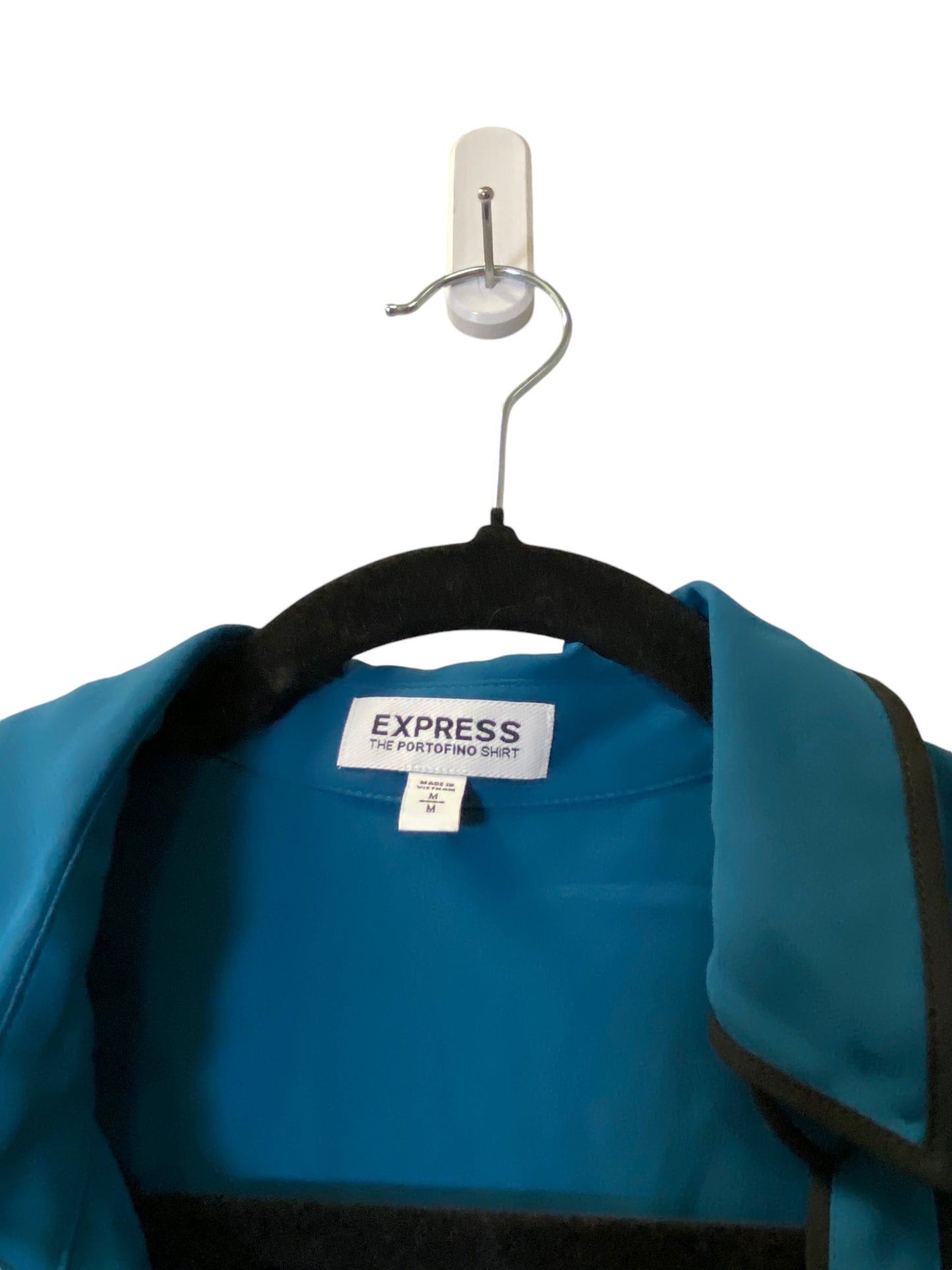 Blouse Long Sleeve By Express In Teal, Size: M