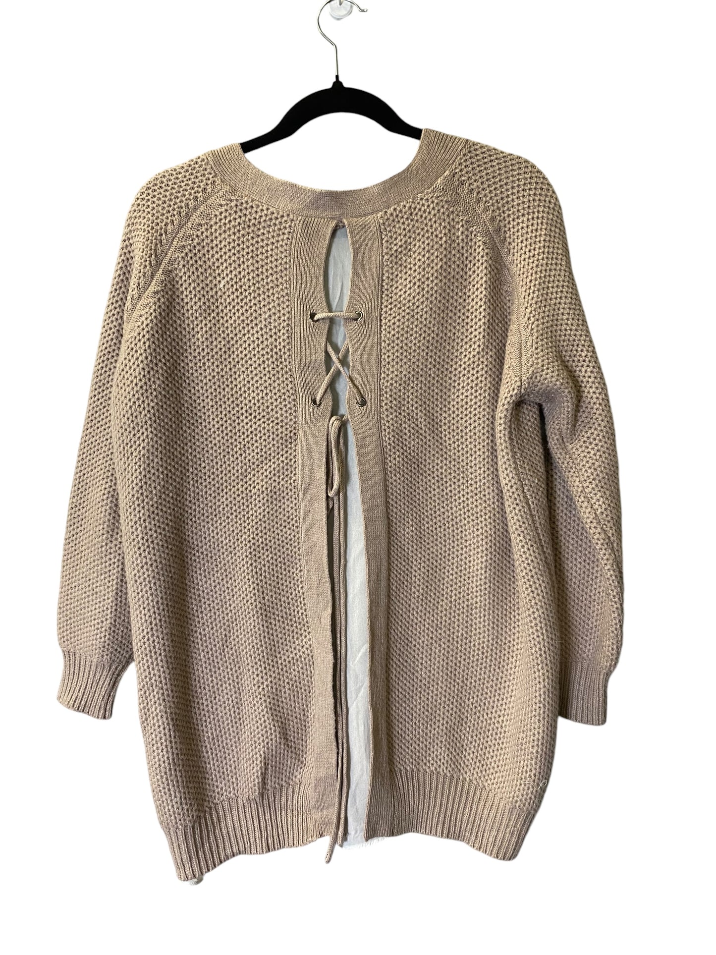 Sweater Cardigan By Pol In Taupe, Size: S