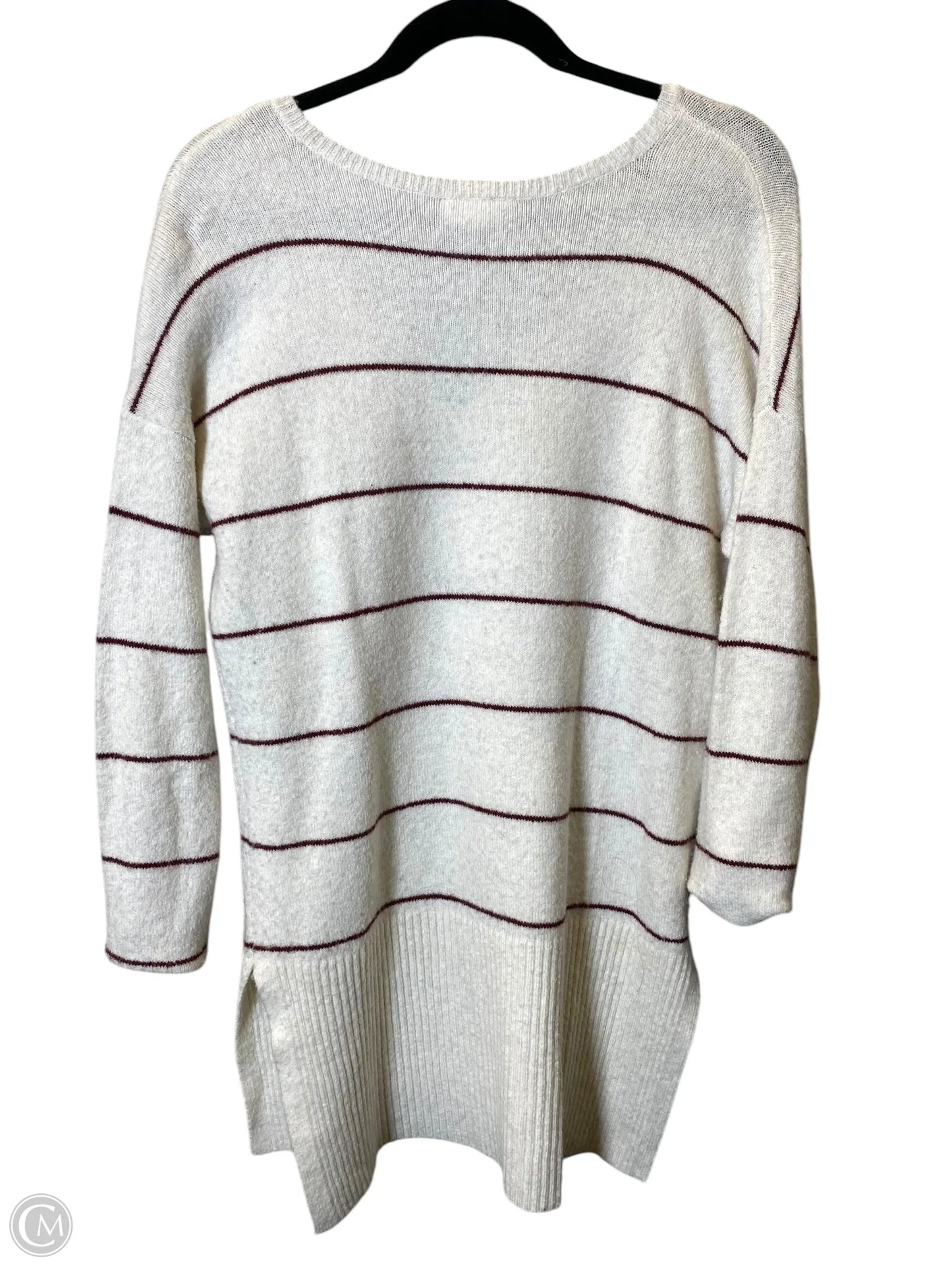 Sweater By Loft In Cream & Red, Size: Xs