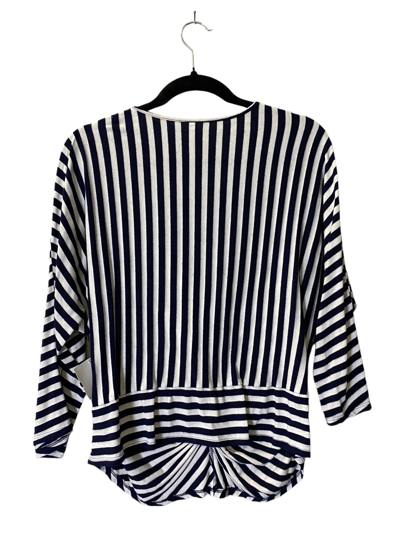 Top 3/4 Sleeve By Perseption Concept In Striped Pattern, Size: Xl