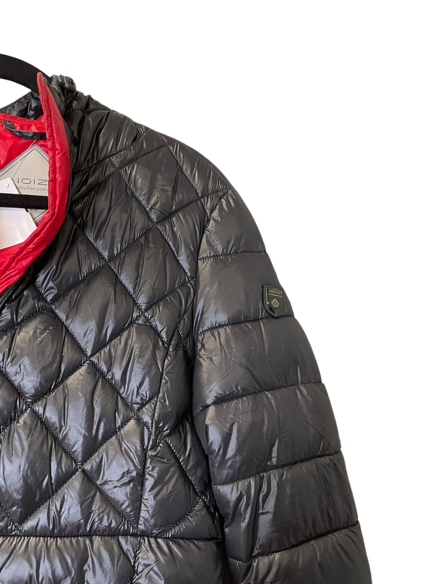 Jacket Puffer & Quilted By Cmc In Black & Red, Size: S