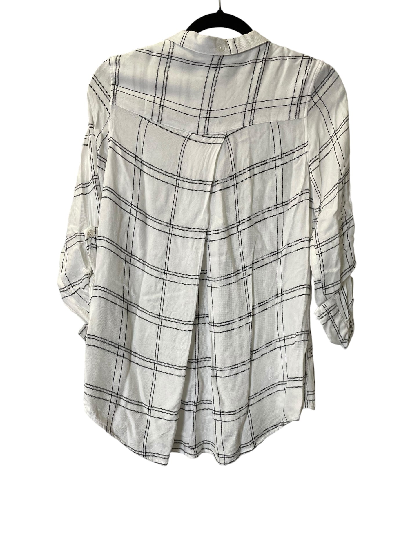 Blouse Long Sleeve By Thread And Supply In Plaid Pattern, Size: Xs